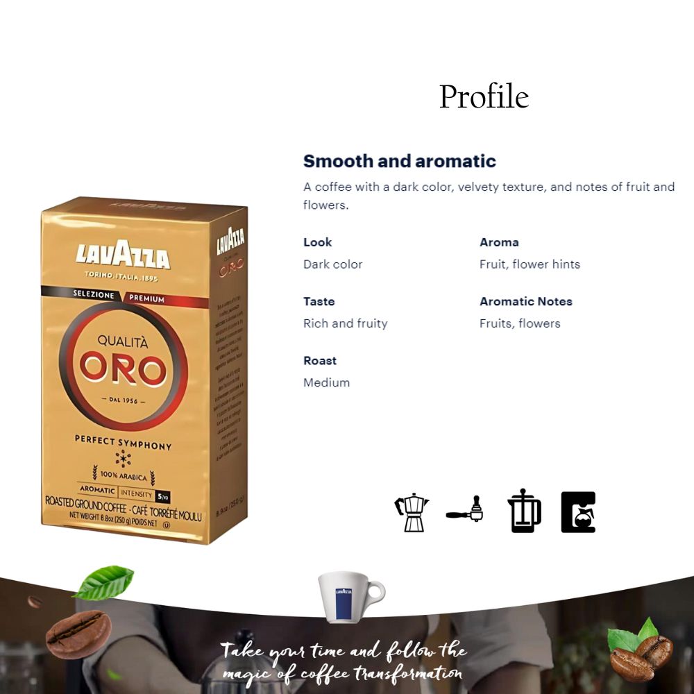 Lavazza QualitÃ  Oro Ground Coffee 8.8oz/250g