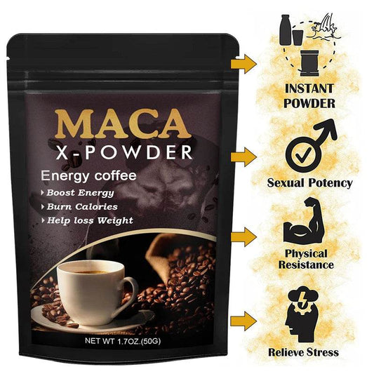BEWORTHS 50G Maca Root Coffee Energy Supplement,Supports Athletic Performance and Motivation,Builds Muscle and Strengthens