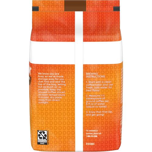 Dunkin Original Blend Medium Roast Ground Coffee, 18 Ounce